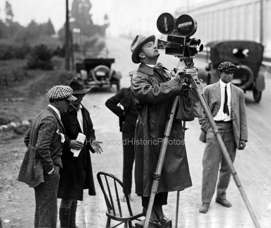 Thomas Ince 1916 Checks the view through the camera on Washington Blvd. in Culver City .jpg